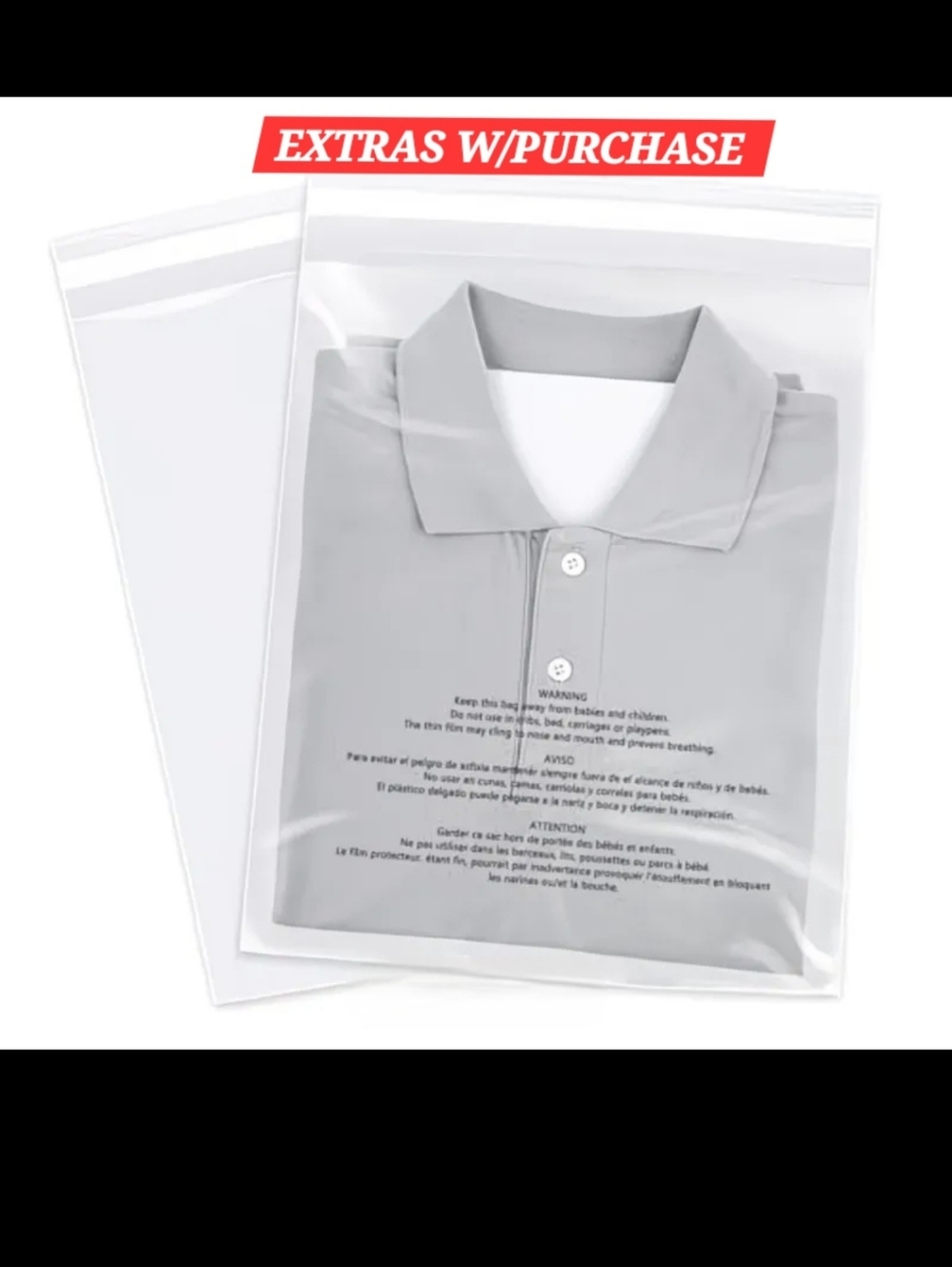 15ct. 10x13 Cellophane Bag With Suffocation Warning          ✨️PRICE FIRM✨️